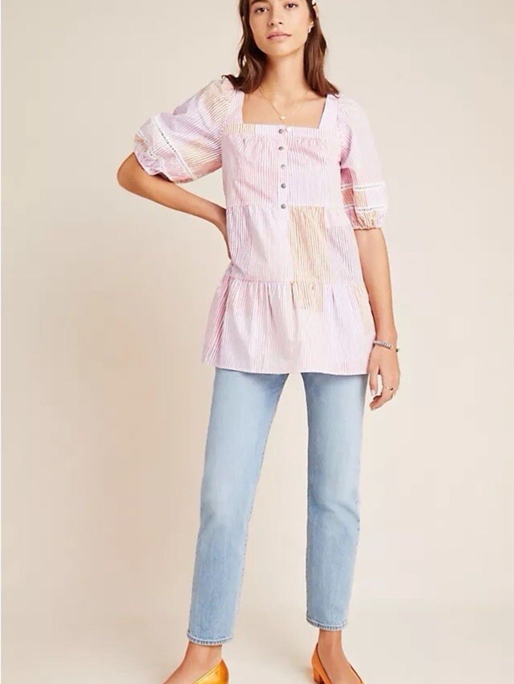 Anthropologie Maeve Gable Tiered tunic size medium